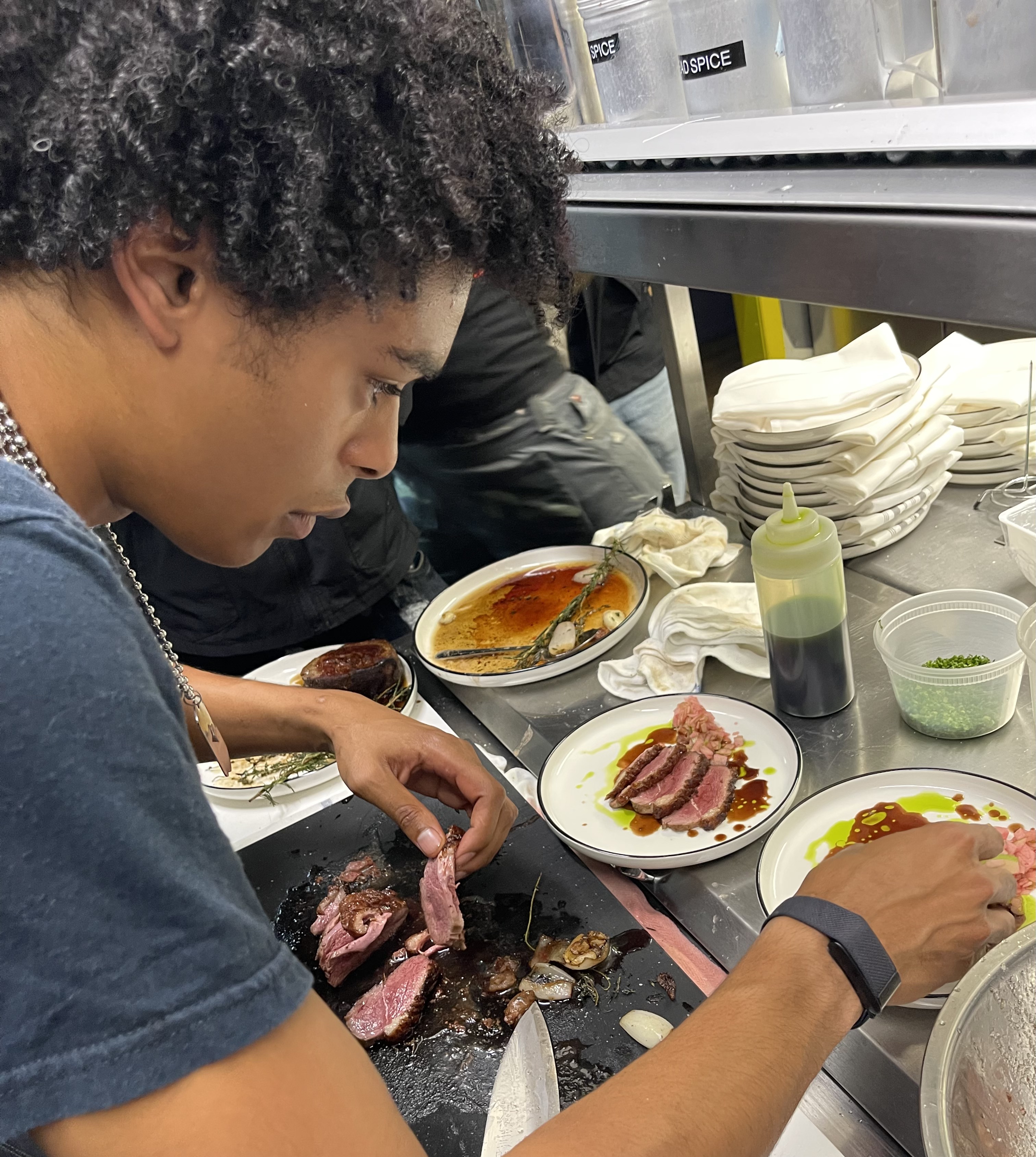 Chef Clinton Hall at work