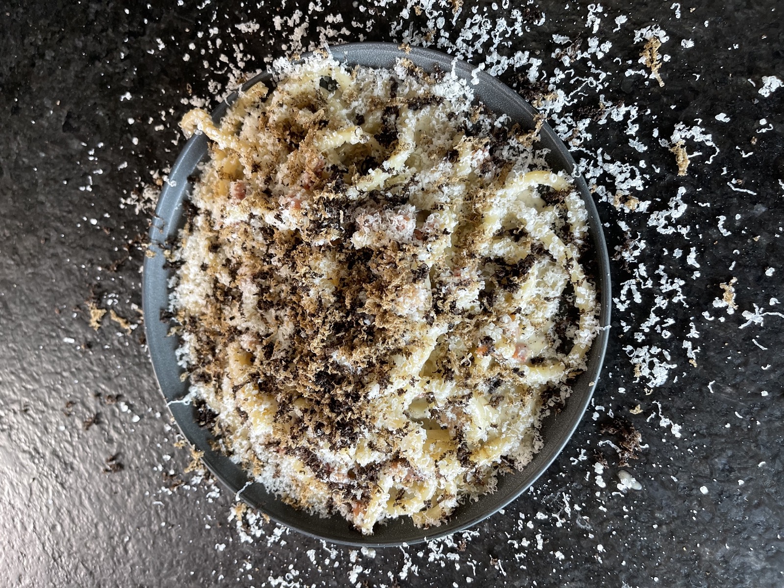 Pasta with black truffle